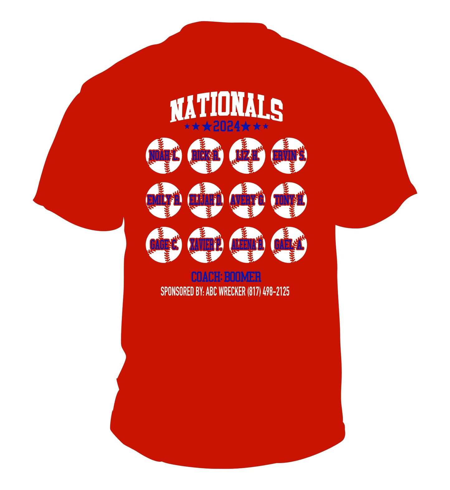 Team Roster T-Shirts