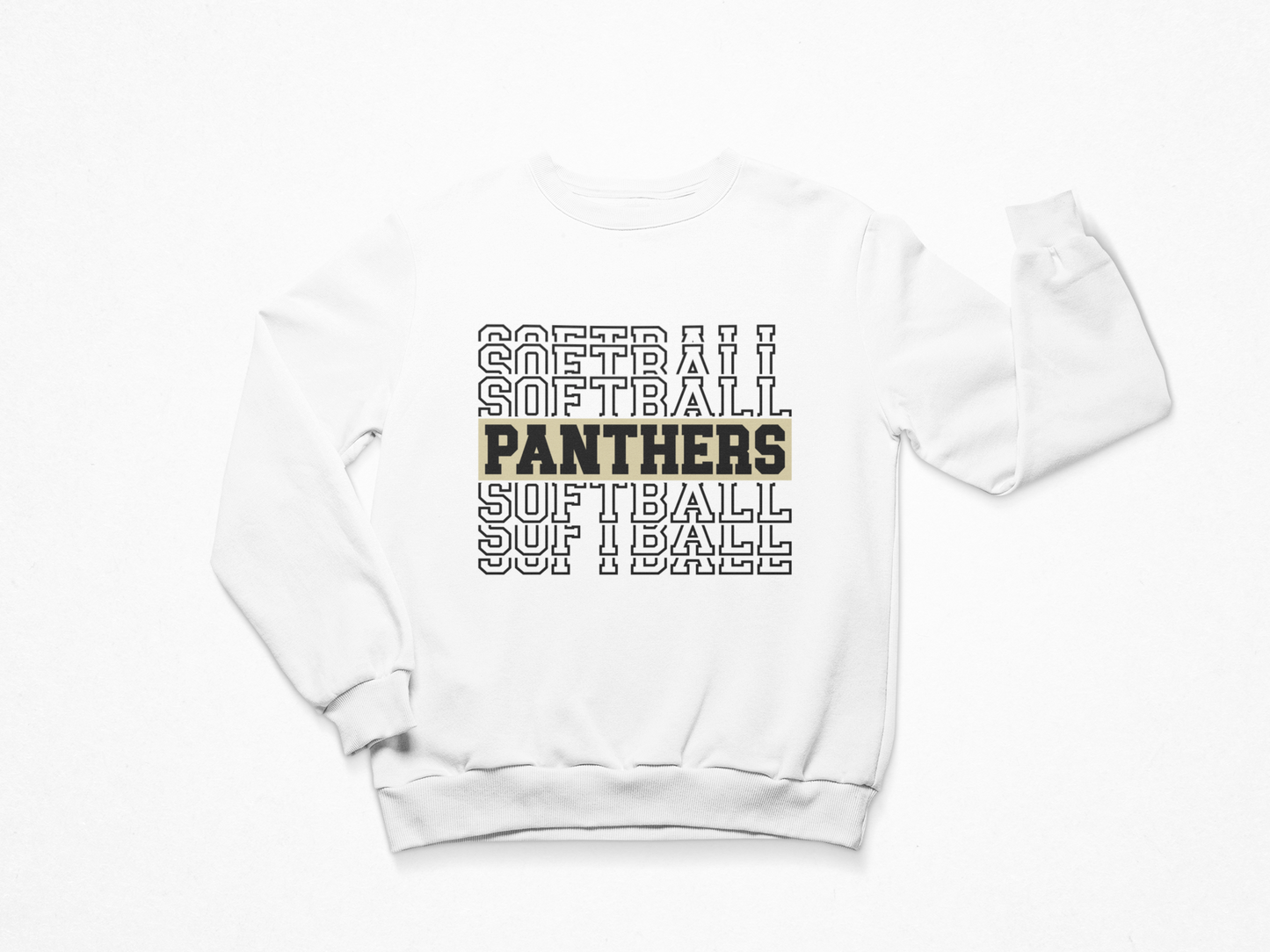 Stacked White Crewneck Sweatshirt