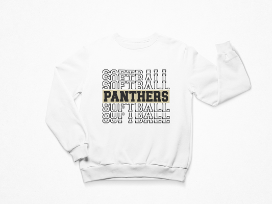 Stacked White Crewneck Sweatshirt